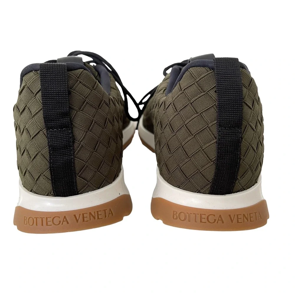 Bottega Veneta 609915 Men's Green Intrecciato nylon Speedster‎ Sneakers, size 40